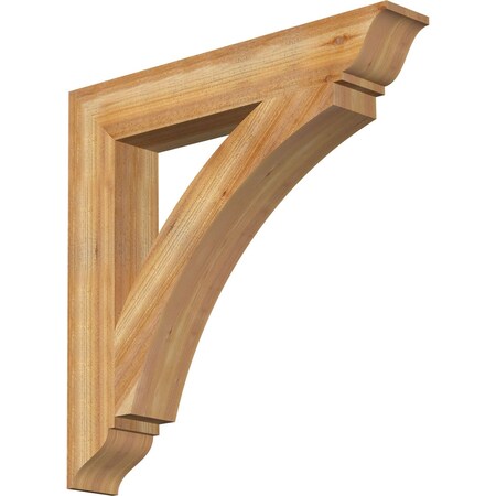 Ekena Millwork Thorton Traditional Rough Sawn Bracket, Western Red Cedar, 6"W x 38"D x 38"H BKT06X38X38THR01RWR